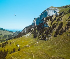 Amazing green highland scene Stock Photo