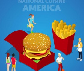 America cuisine vector design