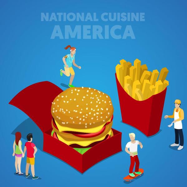 America cuisine vector design