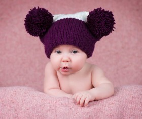 Baby wearing a knit cap Stock Photo 10