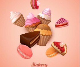 Bakery cake vector background