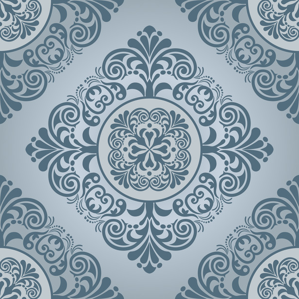 Baroque ornament pattern seamless vector vintage design 01