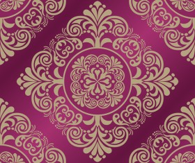 Baroque ornament pattern seamless vector vintage design 05