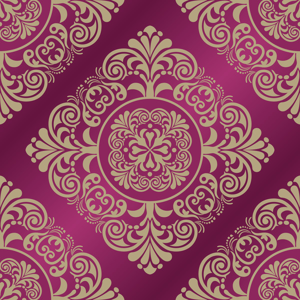 Baroque ornament pattern seamless vector vintage design 05