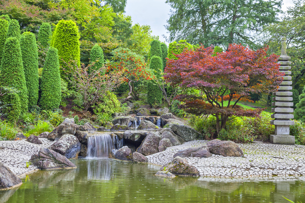 Beautiful Japanese garden Stock Photo 03
