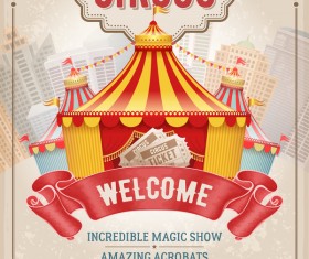 Beige carnival poster template vector 01