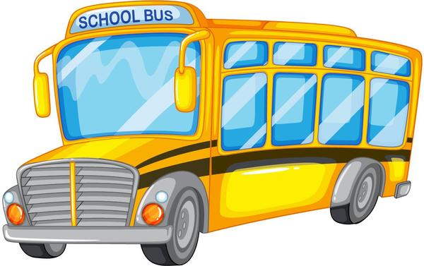 Big school bus cartoon vector