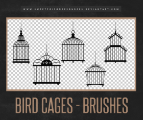 Bird Cages Photoshop Brushes