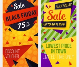 Black friday discount voucher banner vector