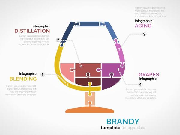 Brandy infographic vector template