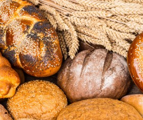 Bread and wheat on the desktop Stock Photo 07