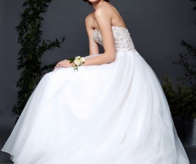 Bride woman in wedding dress Stock Photo 01
