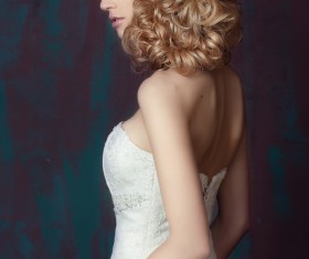 Bride woman in wedding dress Stock Photo 02