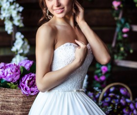 Bride woman in wedding dress Stock Photo 04