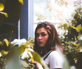 Browse Plants girl Stock Photo