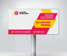 Business outdoor advertising billboard template vector 02