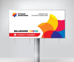 Business outdoor advertising billboard template vector 03