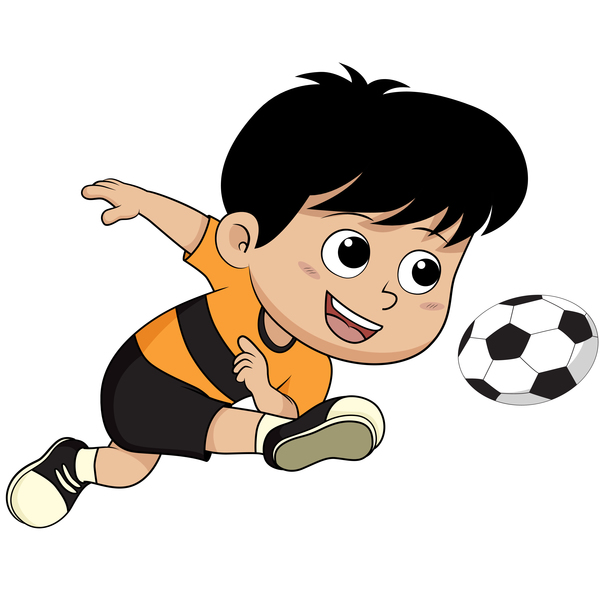 Cartoon kid with soccer vectors 08