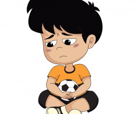 Cartoon kid with soccer vectors 12