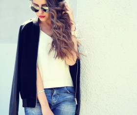 Casual style girl Stock Photo 03