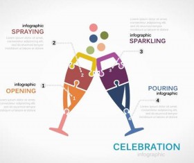Celebration infographic vector template