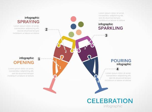 Celebration infographic vector template