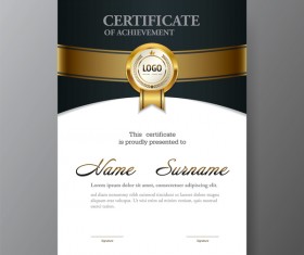 Certificate cover template vectors set 02
