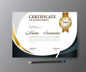 Certificate cover template vectors set 03