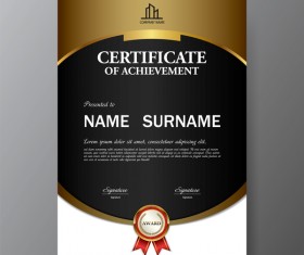 Certificate cover template vectors set 07