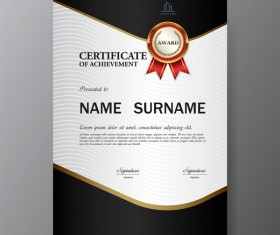 Certificate cover template vectors set 08