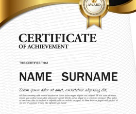 Certificate cover template vectors set 09