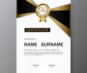 Certificate cover template vectors set 10