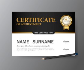Certificate cover template vectors set 11