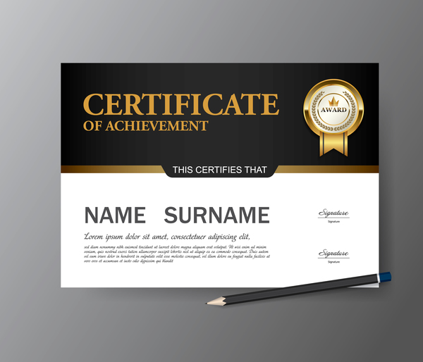 Certificate cover template vectors set 11