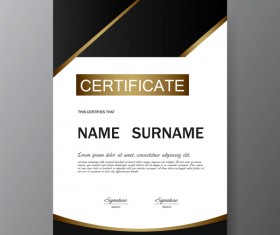 Certificate cover template vectors set 12