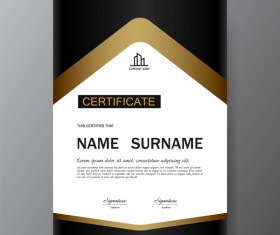 Certificate cover template vectors set 13