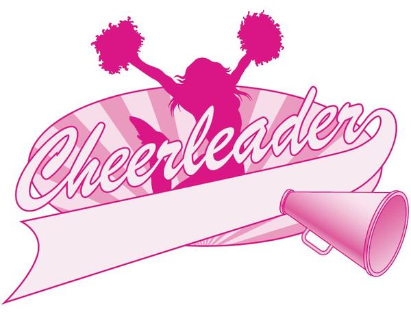 Cheerleader Jump Logo Design vector
