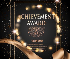 Chievement award ornate template vector