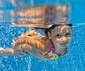 Children in the swimming pool Stock Photo 01