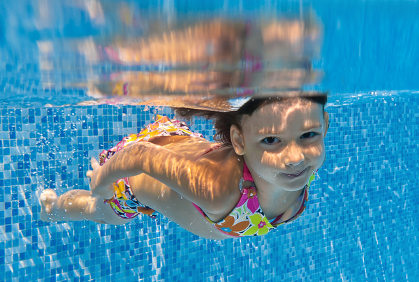 Children in the swimming pool Stock Photo 01