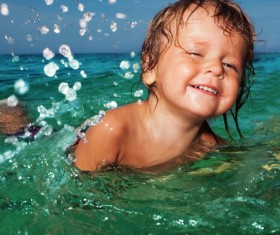 Children in the swimming pool Stock Photo 02