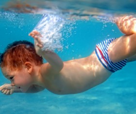 Children in the swimming pool Stock Photo 03