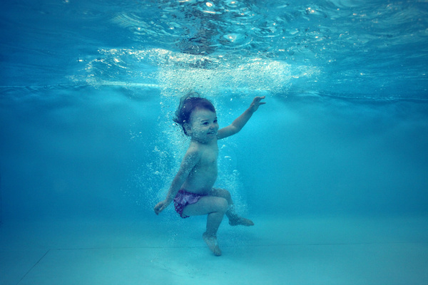 Children in the swimming pool Stock Photo 04