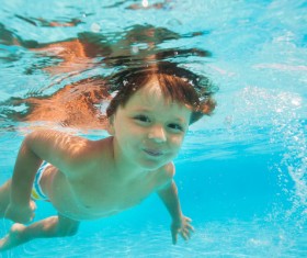 Children in the swimming pool Stock Photo 05