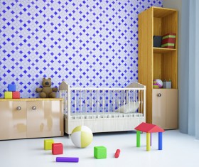 Childrens room furnishing and toys Stock Photo 02