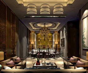 China element decorated living room Stock Photo