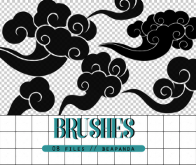 Chinese Clouds Photoshop Brushes