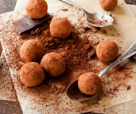Chocolate and Chocolate truffle Stock Photo