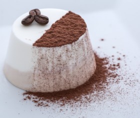 Chocolate cheese pudding Stock Photo