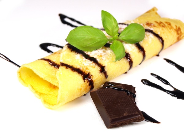 Chocolate pancakes Stock Photo 01